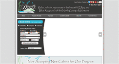 Desktop Screenshot of dragonflycabinrentals.com